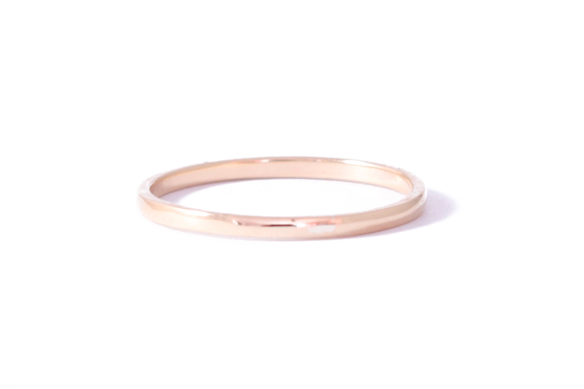 Matte Half Round Band In Rose Gold