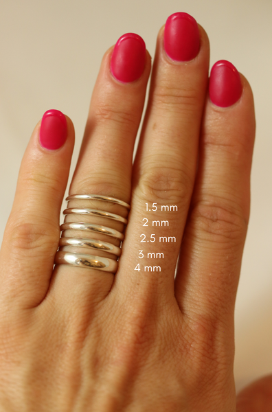 Delicate Half-round Band In 9ct White Gold