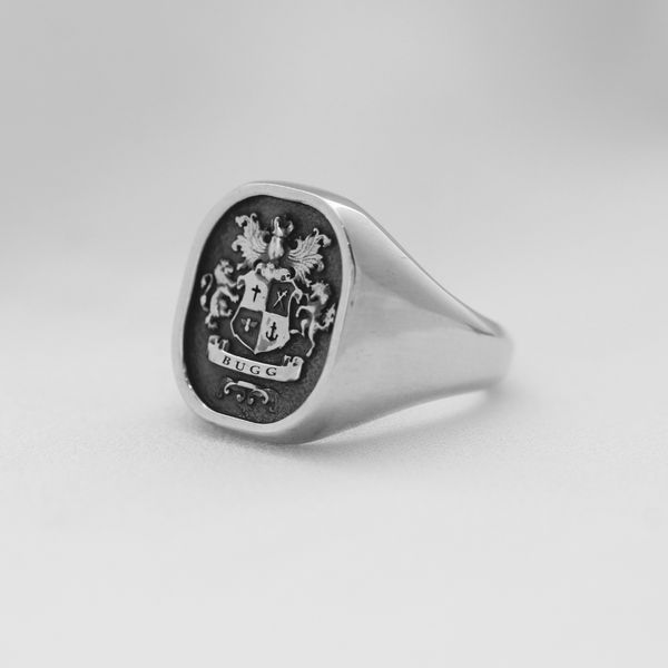 The Regent – Square Oval Signature RingIn 9ct White Gold