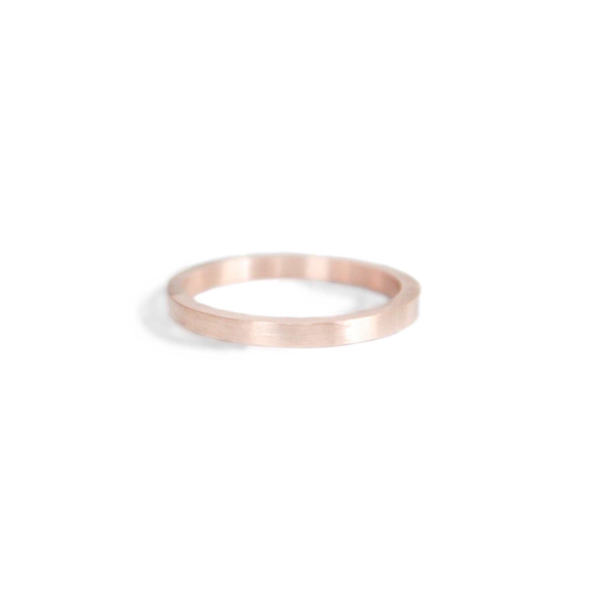 Flat Matte Band In Rose Gold