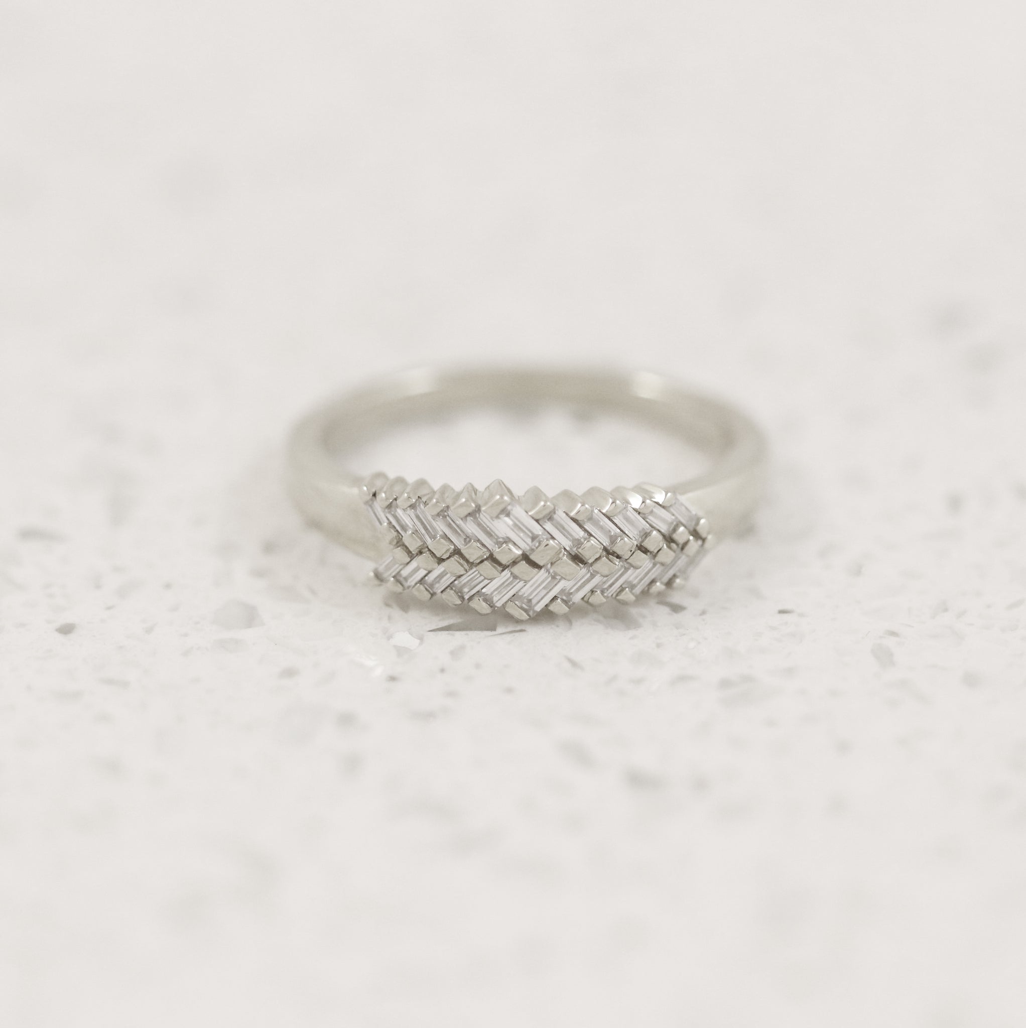 Indira Moissanite Ring In White Gold