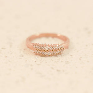 Indira Moissanite Ring In Rose Gold